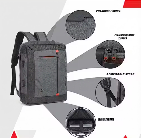 Stylish Laptop Backpack & Briefcase for Men & Women | Office & Travel Bag | Fits 15.6" Laptop