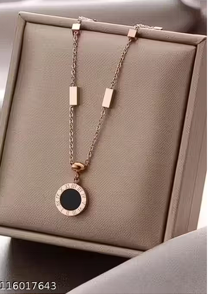 Royatto Rose Gold Gemstone Pendant Necklace for Women
