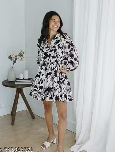 Summer Kurti for Women | Printed Rayon A-Line Kurti | Knee Length