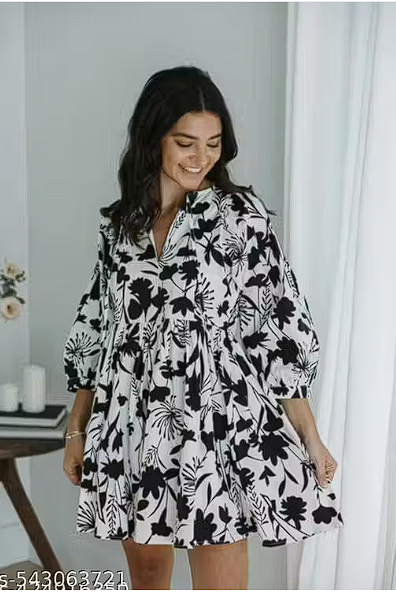 Summer Kurti for Women | Printed Rayon A-Line Kurti | Knee Length