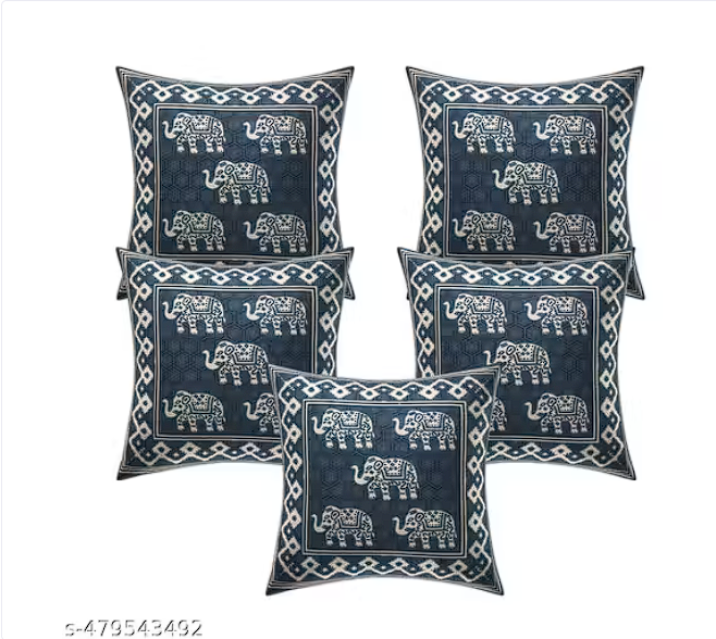 Attractive Cushion Covers - Pack of 5 (Turquoise)