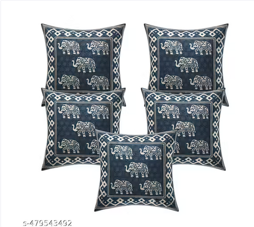Attractive Cushion Covers - Pack of 5 (Turquoise)