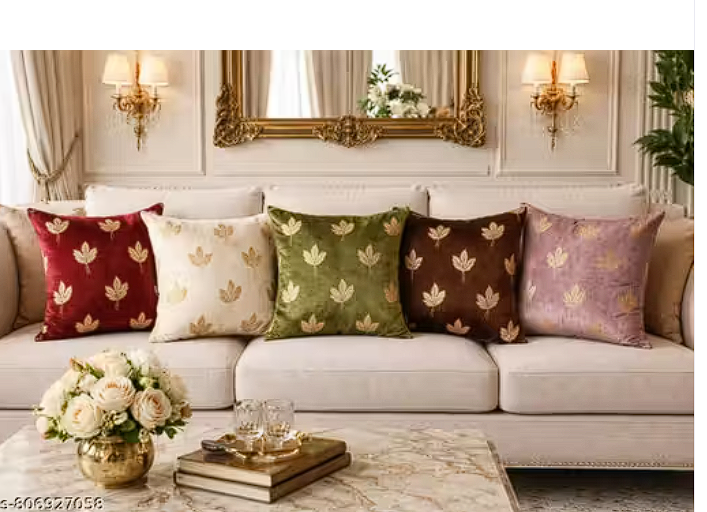 Ravishing Multi Print Velvet Cushion Covers - Pack of 5