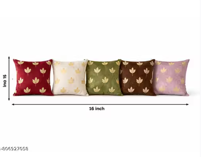 Ravishing Multi Print Velvet Cushion Covers - Pack of 5